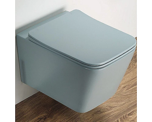 Приобрести Унитаз CeramaLux 5170MLG подвесной Зеленый матовый с сиденьем Микролифт в магазине сантехники Santeh-Crystal.ru