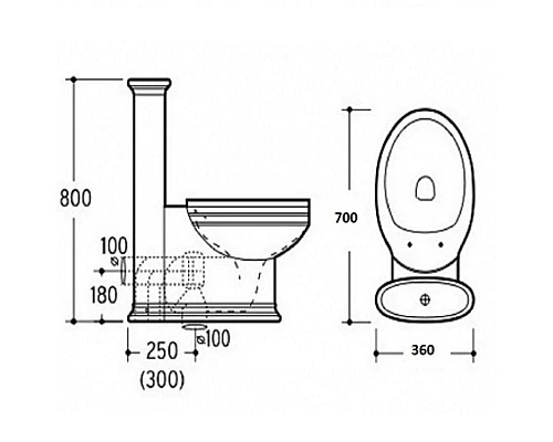 Заказать Унитаз компакт CeramaLux Lux Classic 4283 с бачком и сиденьем Микролифт в магазине сантехники Santeh-Crystal.ru