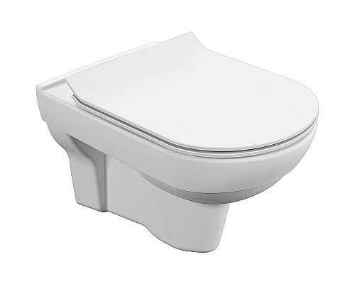 Заказать Унитаз Cersanit City S-MZ-CITY-COn-S-DL-w подвесной с сиденьем Микролифт в магазине сантехники Santeh-Crystal.ru