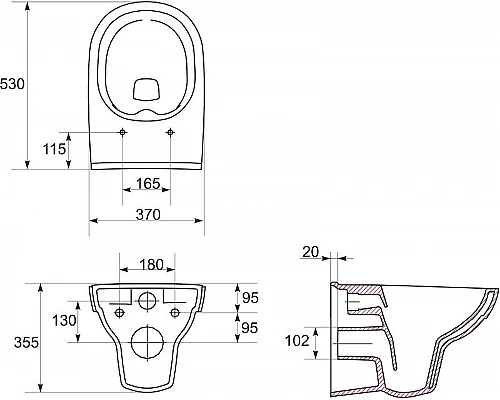 Заказать Унитаз Cersanit City S-MZ-CITY-COn-S-DL-w подвесной с сиденьем Микролифт в магазине сантехники Santeh-Crystal.ru