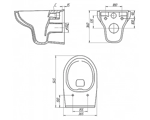 Купить Унитаз Cersanit Nature CleanOn MZ-NATURE-CON-DL подвесной с сиденьем Микролифт в магазине сантехники Santeh-Crystal.ru