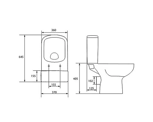 Купить Унитаз компакт Cersanit Street Fusion S-MK-SFU_COn_010/011 без бачка и сиденья в магазине сантехники Santeh-Crystal.ru
