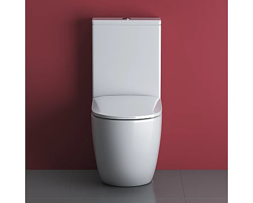 Унитаз компакт Cezares Stylus CZR-152-CPR/CZR-GN-SC без бачка с сиденьем Микролифт