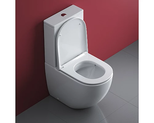 Унитаз компакт Cezares Stylus CZR-152-CPR/CZR-GN-SC без бачка с сиденьем Микролифт