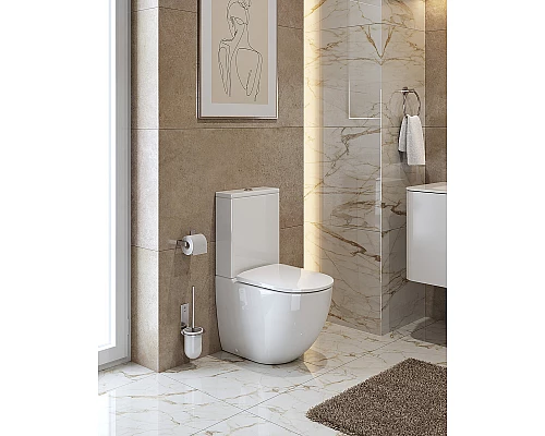 Унитаз компакт Cezares Stylus CZR-152-CPR/CZR-GN-SC без бачка с сиденьем Микролифт