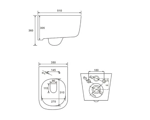 Купить Унитаз Comforty 102 00004150338 подвесной с сиденьем Микролифт в магазине сантехники Santeh-Crystal.ru