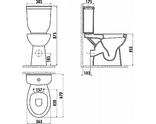 Заказать Унитаз биде Creavit BD315-00CB00E-0000 Белый без бачка и сиденья в магазине сантехники Santeh-Crystal.ru