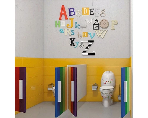 Купить Унитаз компакт Creavit Cocuk CK310-11CB00E-FF00+KC0802.01.1000E Белый с декором с сиденьем без бачка в магазине сантехники Santeh-Crystal.ru