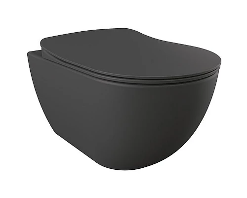 Купить Унитаз Creavit Free FE322-11BM00E-0000 подвесной Базальт без сиденья в магазине сантехники Santeh-Crystal.ru
