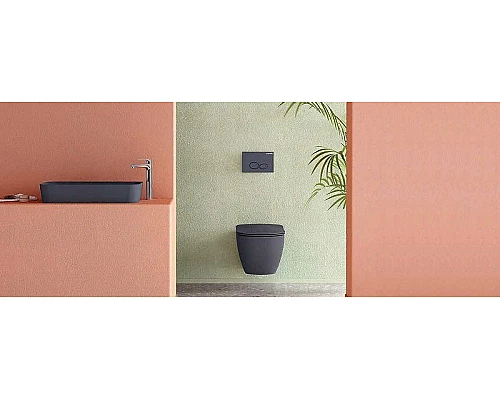 Купить Унитаз биде Creavit Free FE322-00AM00E-0000 подвесной Антрацит без сиденья в магазине сантехники Santeh-Crystal.ru