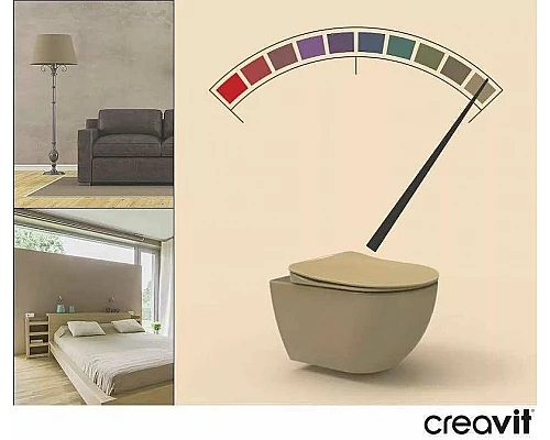 Купить Унитаз биде Creavit Free FE322-00CM00E-0000 подвесной Капучино без сиденья в магазине сантехники Santeh-Crystal.ru