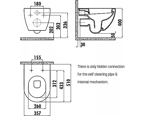 Приобрести Комплект унитаза Creavit Free FE320-11CB00E-0000+KC0103.03.0000E с сиденьем Микролифт и инсталляцией Alcaplast Sadroмodul AM101/1120-0001+M570 с Белой клавишей смыва в магазине сантехники Santeh-Crystal.ru