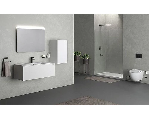 Купить Комплект унитаза Creavit Free FE322-11CB00E-0000+KC0103.03.0000E с сиденьем Микролифт и инсталляцией Alcaplast Sadroмodul AM101/1120-0001+M671 с клавишей смыва Хром в магазине сантехники Santeh-Crystal.ru