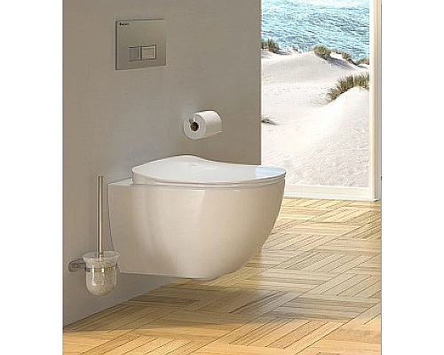 Купить Комплект унитаза Creavit Free FE322-11CB00E-0000+KC0103.03.0000E с сиденьем Микролифт и инсталляцией Alcaplast Sadroмodul AM101/1120-0001+M678 с Черной матовой клавишей смыва в магазине сантехники Santeh-Crystal.ru