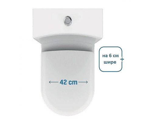 Купить Унитаз компакт Creavit Grande GR360-11CB00E-0000 Белый без бачка и сиденья в магазине сантехники Santeh-Crystal.ru