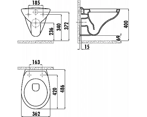 Приобрести Комплект унитаза Creavit Perla TP320-11CB00E-0000+KC0703.01.0000E с сиденьем Микролифт и инсталляцией Alcaplast Sadroмodul AM101/1120-0001+M71 с клавишей смыва Хром в магазине сантехники Santeh-Crystal.ru