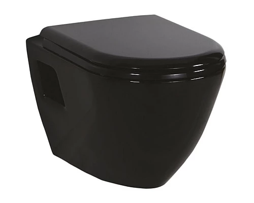 Купить Унитаз Creavit Terra TP325-11SI00E-0000 подвесной Черный без сиденья в магазине сантехники Santeh-Crystal.ru