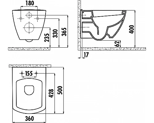Приобрести Унитаз биде Creavit Trend TP326-00CB00E-0000 подвесной Белый без сиденья в магазине сантехники Santeh-Crystal.ru