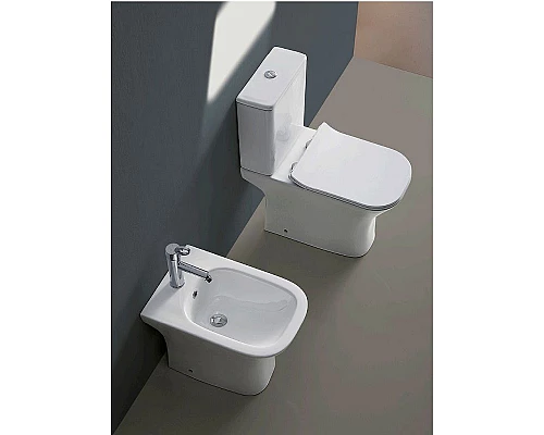 Приобрести Унитаз компакт Creto Cer C2 1002-002Cer-C2W с бачком и сиденьем Микролифт в магазине сантехники Santeh-Crystal.ru