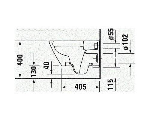 Приобрести Унитаз Duravit D-Neo 2578090000 подвесной без сиденья в магазине сантехники Santeh-Crystal.ru