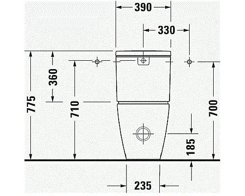 Заказать Унитаз компакт Duravit D-Neo 2002090000 без бачка и сиденья в магазине сантехники Santeh-Crystal.ru