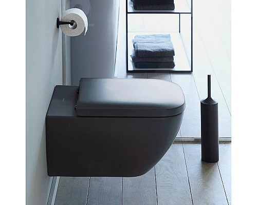 Приобрести Унитаз Duravit Happy D.2 2222098900 подвесной Антрацит матовый без сиденья в магазине сантехники Santeh-Crystal.ru