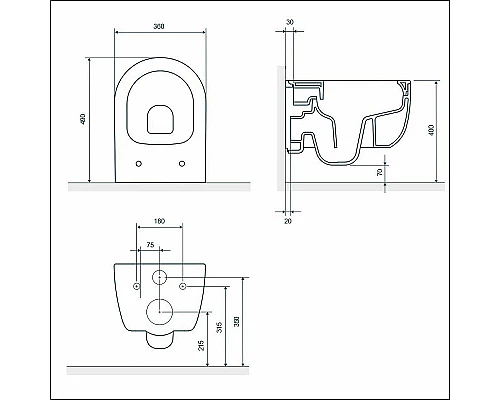 Купить Унитаз Excellent Odyss CENL.4609.490.WH подвесной с сиденьем Микролифт в магазине сантехники Santeh-Crystal.ru