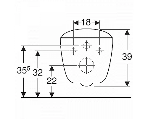 Приобрести Унитаз Geberit Citterio 500.510.01.1 подвесной без сиденья Белый в магазине сантехники Santeh-Crystal.ru