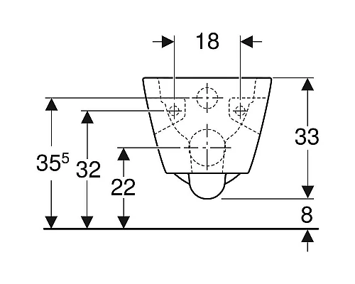 Купить Унитаз Geberit Geberit Renova Plan 500.378.01.1 без сиденья в магазине сантехники Santeh-Crystal.ru