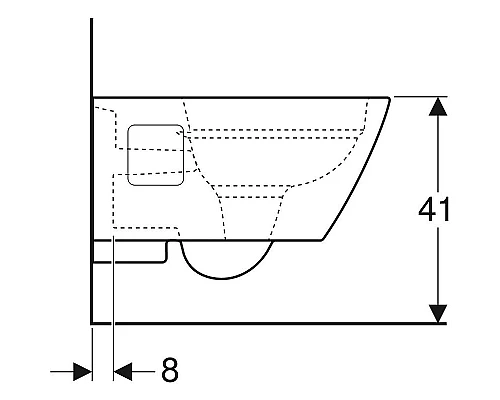 Купить Унитаз Geberit Geberit Renova Plan 500.378.01.1 без сиденья в магазине сантехники Santeh-Crystal.ru