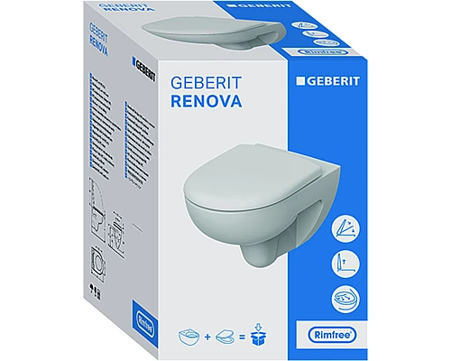 Приобрести Унитаз Geberit Renova 500.801.00.1 с сиденьем Микролифт в магазине сантехники Santeh-Crystal.ru