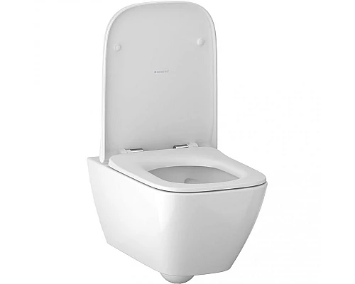 Купить Комплект унитаза Geberit Smyle 500.300.21.S с инсталляцией Sigma с сиденьем Микролифт и клавишей смыва Хром в магазине сантехники Santeh-Crystal.ru