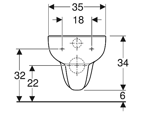 Приобрести Унитаз Geberit Smyle 500.210.01.1 без сиденья в магазине сантехники Santeh-Crystal.ru