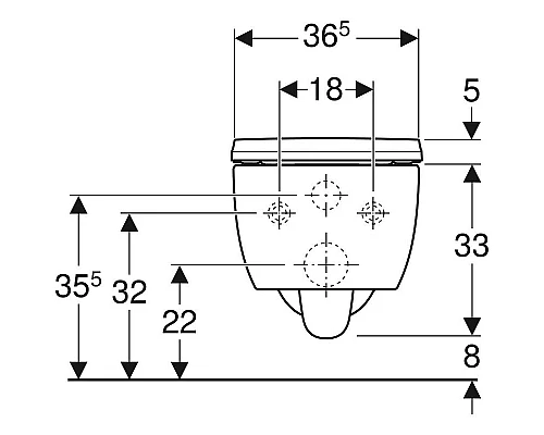 Приобрести Унитаз Geberit iCon 500.784.01.1 с сиденьем в магазине сантехники Santeh-Crystal.ru