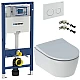 Купить Комплект унитаза с инсталляцией Geberit iCon Rimfree 500.060.TC.I с сиденьем Микролифт и Белой матовой клавишей смыва в магазине сантехники Santeh-Crystal.ru