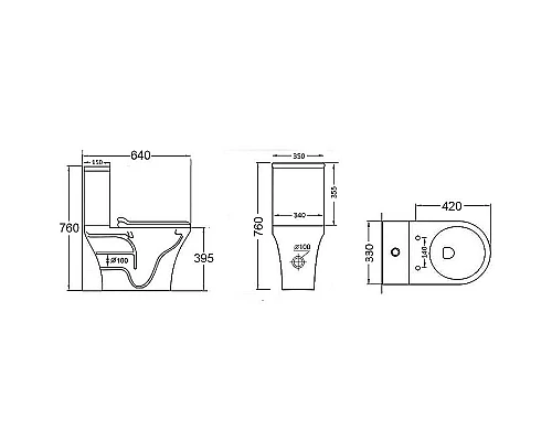 Заказать Унитаз компакт Grossman GR-4443S с бачком и сиденьем Микролифт в магазине сантехники Santeh-Crystal.ru