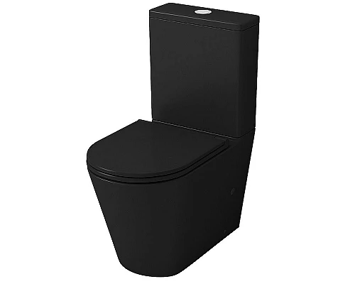 Приобрести Унитаз компакт Grossman GR-4449BMS Черный матовый с бачком и сиденьем Микролифт в магазине сантехники Santeh-Crystal.ru