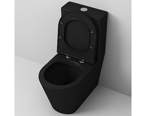 Приобрести Унитаз компакт Grossman GR-4449BMS Черный матовый с бачком и сиденьем Микролифт в магазине сантехники Santeh-Crystal.ru
