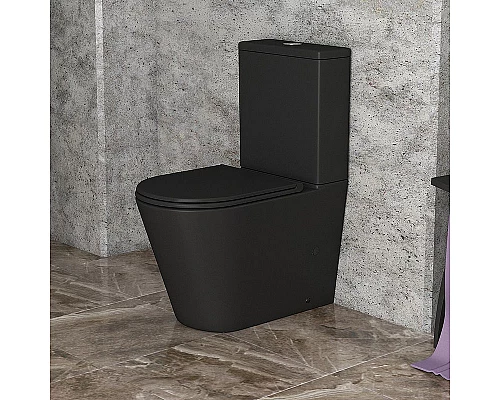 Приобрести Унитаз компакт Grossman GR-4449BMS Черный матовый с бачком и сиденьем Микролифт в магазине сантехники Santeh-Crystal.ru