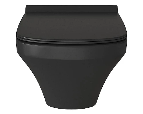 Заказать Унитаз Grossman GR-4440BMS подвесной Черный матовый с сиденьем Микролифт в магазине сантехники Santeh-Crystal.ru