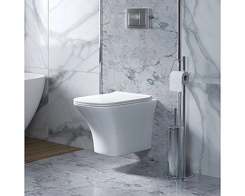 Купить Унитаз Grossman Galaxy GR-4476S подвесной Белый глянец с сиденьем Микролифт в магазине сантехники Santeh-Crystal.ru