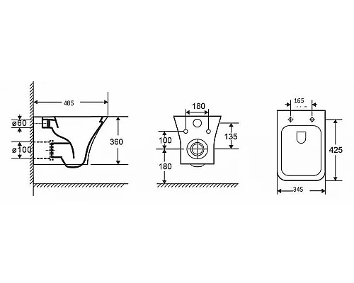 Купить Унитаз Grossman Galaxy GR-4476S подвесной Белый глянец с сиденьем Микролифт в магазине сантехники Santeh-Crystal.ru