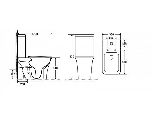 Заказать Унитаз компакт Grossman Galaxy GR-4470S с бачком и сиденьем Микролифт в магазине сантехники Santeh-Crystal.ru