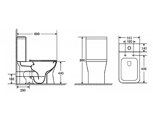 Заказать Унитаз компакт Grossman Galaxy GR-4471S с бачком и сиденьем Микролифт в магазине сантехники Santeh-Crystal.ru