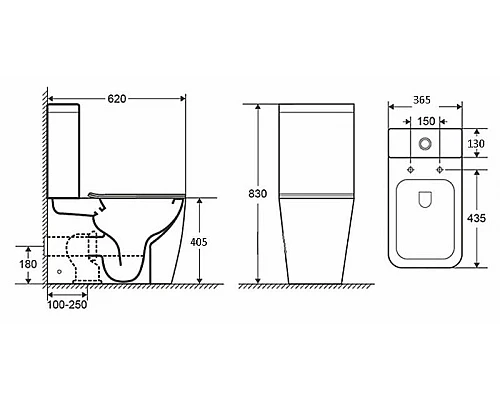 Приобрести Унитаз компакт Grossman Style GR-4453S с бачком и сиденьем Микролифт в магазине сантехники Santeh-Crystal.ru