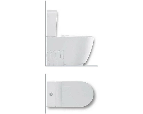 Заказать Унитаз компакт Hatria Fusion Y1ZB01 без бачка и сиденья в магазине сантехники Santeh-Crystal.ru