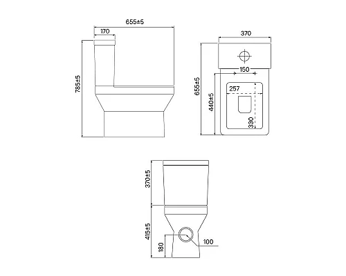Купить Унитаз компакт Iddis Bild BIL2DSEi24 с бачком и сиденьем Микролифт в магазине сантехники Santeh-Crystal.ru