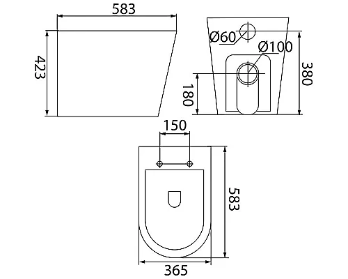 Заказать Унитаз Iddis Calipso Rimless CALRDSEi26 приставной с сиденьем Микролифт в магазине сантехники Santeh-Crystal.ru