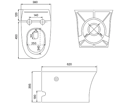 Заказать Унитаз Iddis Pulse PULIDSEi26 приставной с сиденьем Микролифт в магазине сантехники Santeh-Crystal.ru