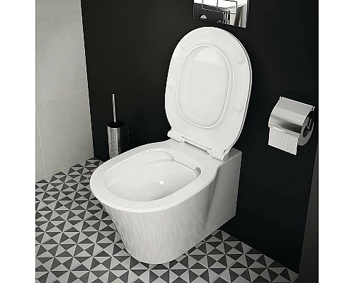 Приобрести Комплект унитаза с инсталляцией Ideal Standard Connect Air PR212101 с сиденьем Микролифт и клавишей смыва Хром в магазине сантехники Santeh-Crystal.ru